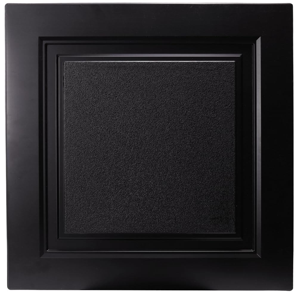 uDecor Meridian Ceiling Tile 2x2 - Box of 10 - Black PVC Ceiling